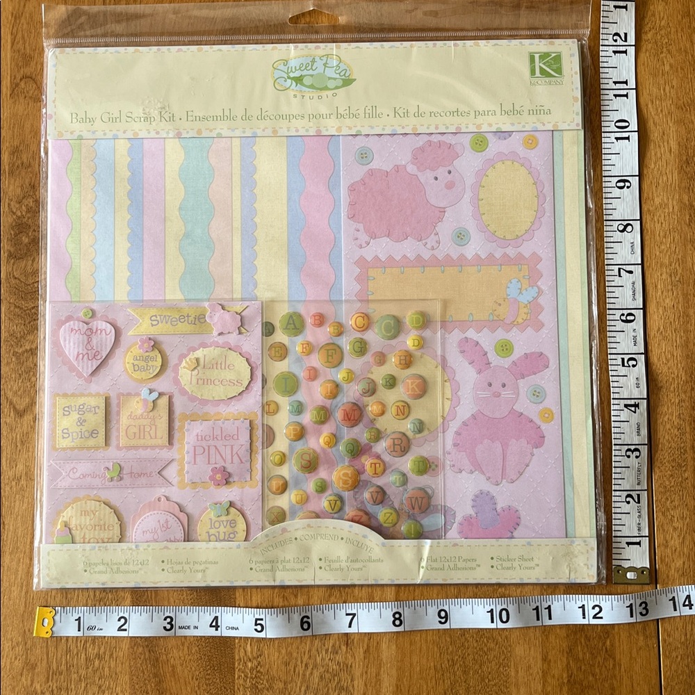 Baby Girl Scrap Kit - Pink and Yellow - Picture 10 of 10